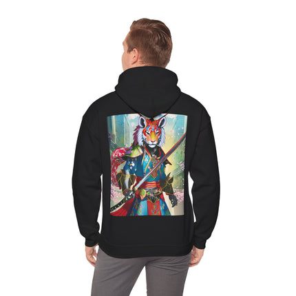 Cyberpunk Samurai Tiger – Heavy Blend™ Hooded Sweatshirt