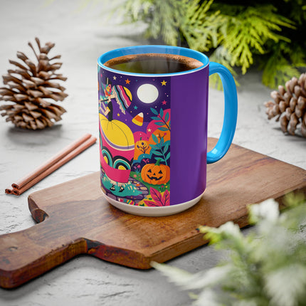 🌙🎃 The Lady Of Moonbeam Hollow Colorful Mug – Whimsical Halloween Charm