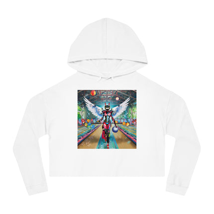 Samurai Robot Angels Cropped Hooded Sweatshirt
