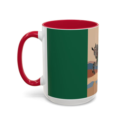 Zebra Rider Colorful Mugs – Safari Chic & Art Deco Adventure