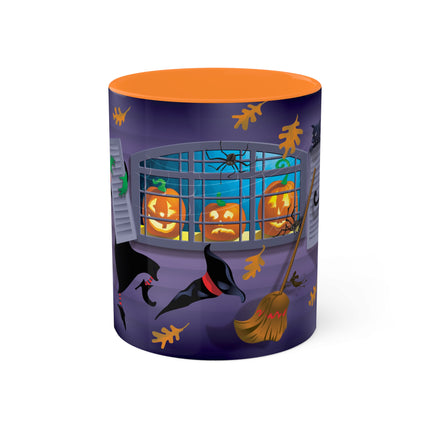 Whimsical Halloween Mischief Colorful Mugs, 11oz