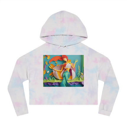 Charming Mermaid Women’s Cropped Hooded Sweatshirt