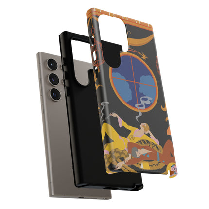 Art Deco Lounge Phone Case – Opulent Smoke & Timeless Glamour