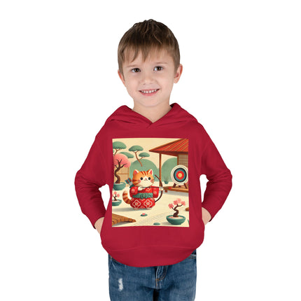 Archer Kitten in the Zen Garden Toddler Pullover Fleece Hoodie
