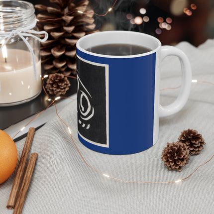 December (Cat Lying) by Anna Julia de Graag Ceramic Mug 11oz