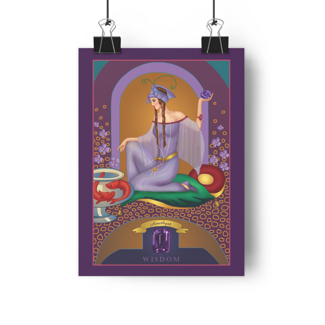 February & Amethyst (from the Gem Series) by Sofia Chiostri Giclée Art Print