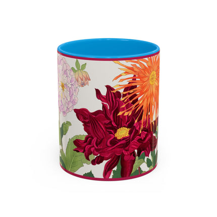 Dahlia Flower by Tanigami Kônan Colorful Mugs (11oz, 15oz)