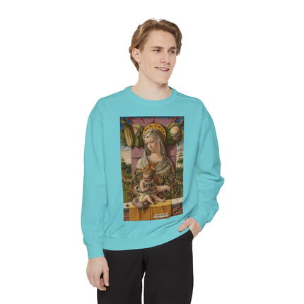 Madonna and Child by Carlo Crivelli Unisex Garment-Dyed Sweatshirt