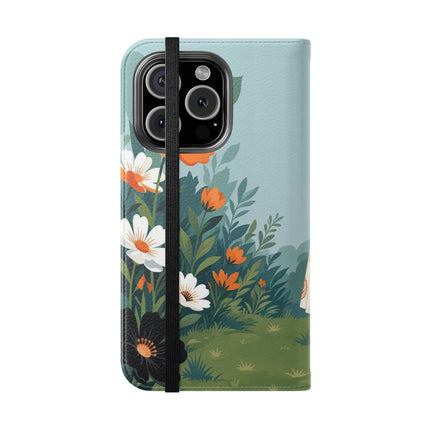🌼🖤 The Ladies Of The Garden Promenade Flip Case – Art Deco Floral Fashion