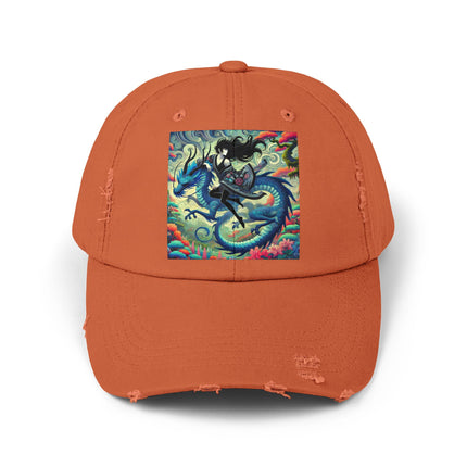 Mystic Guardian of the Sky Unisex Distressed Cap