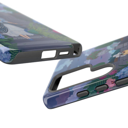 🦚🌸 The Peacock Garden Terrace Phone Case – Art Deco Floral Elegance