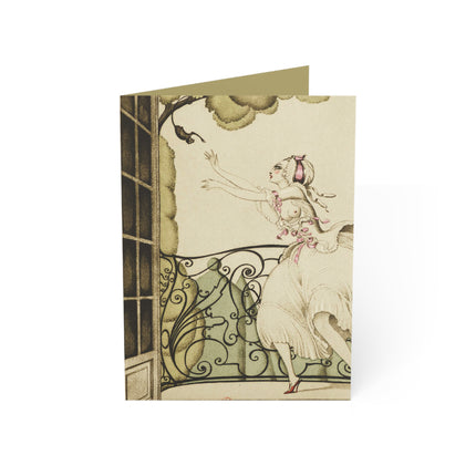 Sur talons rouges (On Red Heels) pl 02 by Gerda Wegener Greeting Cards (1, 10, 30, and 50pcs)