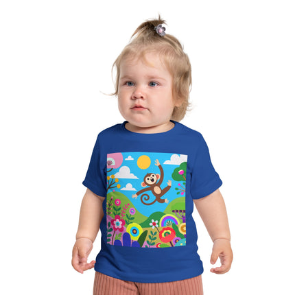 Playful Young Monkey Baby T-Shirt – A World of Joyful Adventure