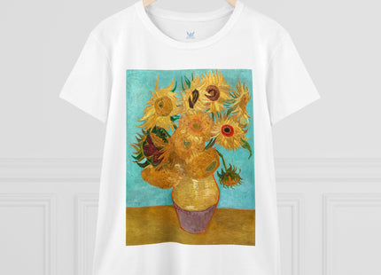 Vase with Twelve Sunflowers by Vincent van Gogh Women's Midweight Cotton Tee
