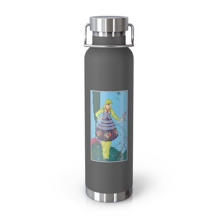 Exquisite Elegance by Umberto Brunelleschi Copper Vacuum Insulated Bottle, 22oz
