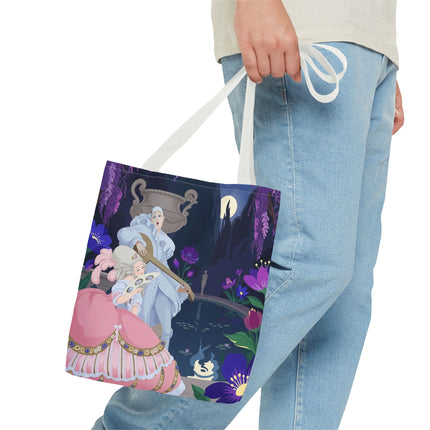 🌙🎶 The Moonlit Garden Serenade Tote Bag – Art Deco Musical Fantasy