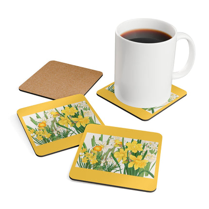 Daffodil by Tanigami Kônan Corkwood Coaster Set