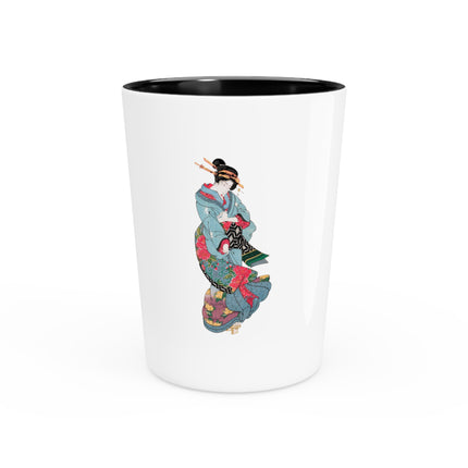 Beauties in a Spring Storm by Keisai Eisen Ceramic Shot Glass