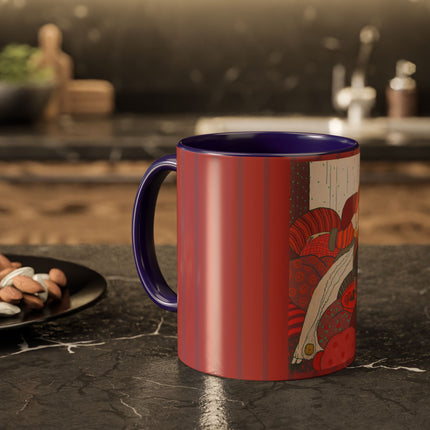Les Coussins by Georges Lepape Colorful Mugs (11oz, 15oz)