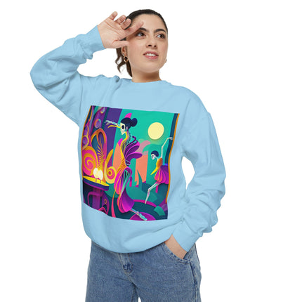 Dance of the Skeleton Ballerinas Unisex Garment-Dyed Sweatshirt