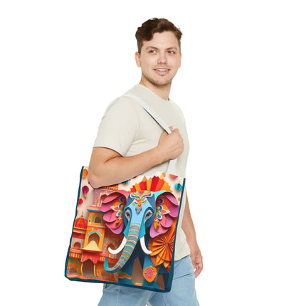 Elephant at an Autumn Festival Tote Bag (AOP)