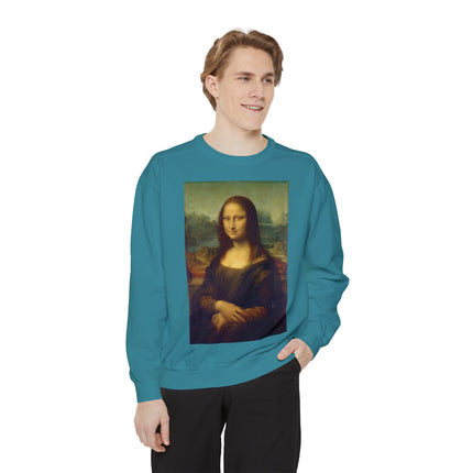 Mona Lisa by Leonardo da Vinci Unisex Garment-Dyed Sweatshirt
