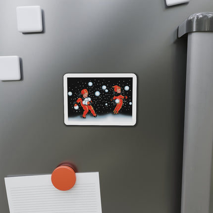 Festive Snowball Kiss-Cut Die-Cut Magnets (5 Sizes)