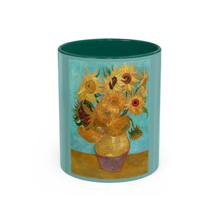 Vase with Twelve Sunflowers by Vincent van Gogh Colorful Mugs (11oz, 15oz)