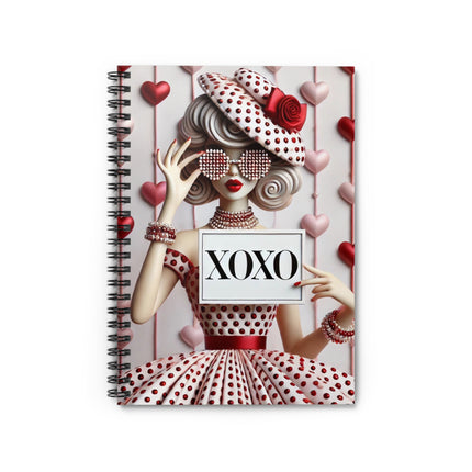 Fashionably Yours, XOXO Spiral Notebook - Ruled Line