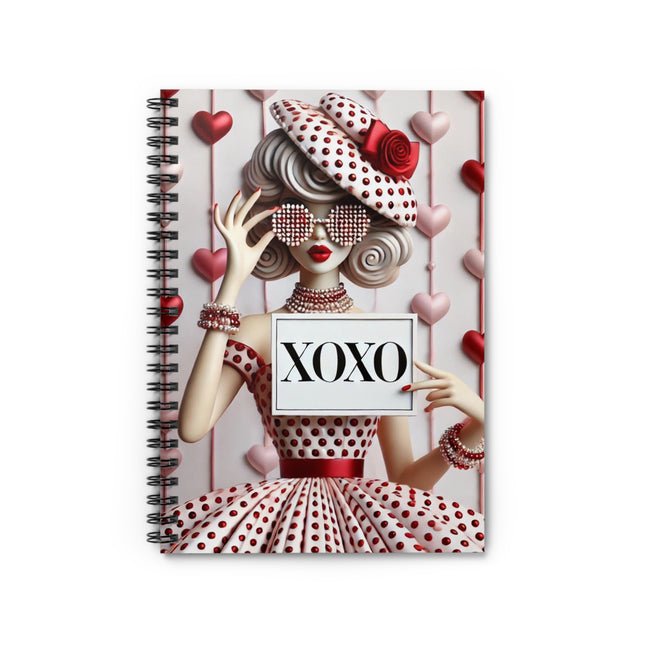 Fashionably Yours, XOXO Spiral Notebook - Ruled Line