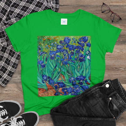 Irises by Van Gogh Women's Midweight Cotton Tee