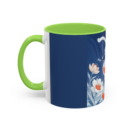 ❄️⛸️ The Winter Skater’s Flight Colorful Mug – Art Deco Floral Fantasy
