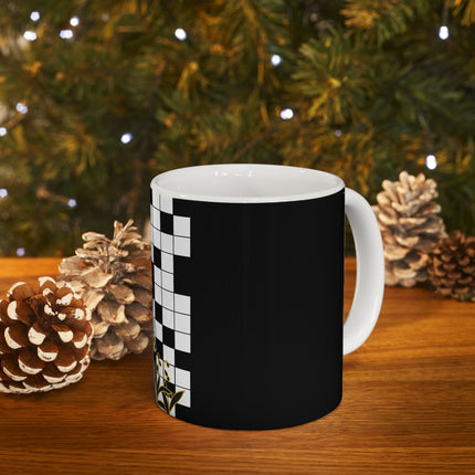 The Distressed Beauty of Crossword by Kaichi Kobayashi Ceramic Mug 11oz