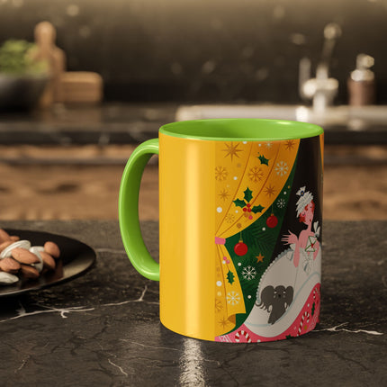 💌🎄 The Christmas Letter Of Holly House Colorful Mug – Whimsical Art Deco Holiday Charm