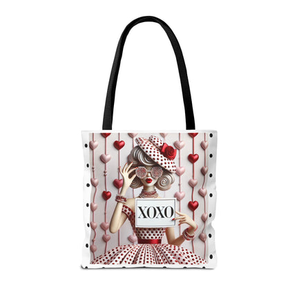 Fashionably Yours, XOXO Tote Bag (AOP)