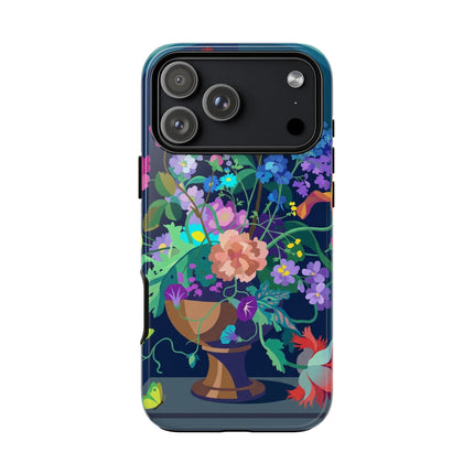 Midnight Floral Reverie Phone Case – Vibrant Bloom & Enchanted Beauty