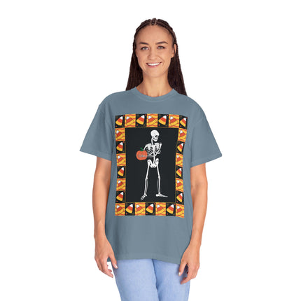 Candy Corn Skeleton Unisex Garment-Dyed T-shirt