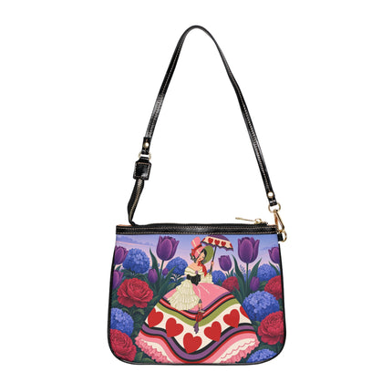 ❤️☂️ The Heart Parasol Promenade Small Shoulder Bag – Art Deco Floral Romance