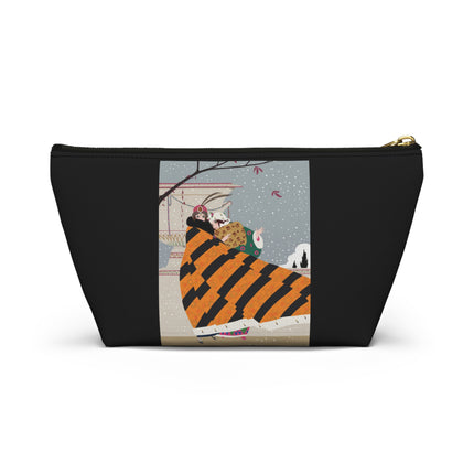 Snowfall Courtesan Cosmetic Bag – Whimsical Winter Elegance