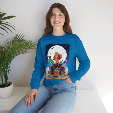 Moonlit Pirate Halloween Unisex Heavy Blend™ Crewneck Sweatshirt