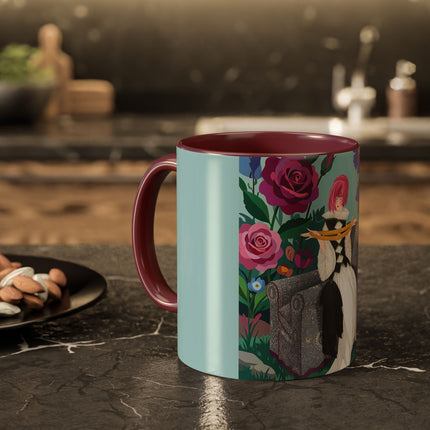 The Lady Of The Garden Tea Colorful Mugs – Art Deco Floral Elegance