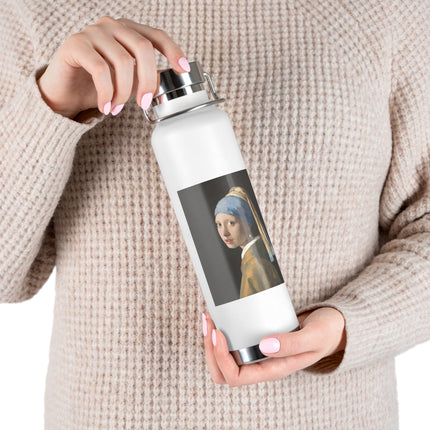 Girl with a Pearl Earring by Johannes Vermeer Copper Vacuum Insulated Bottle, 22oz