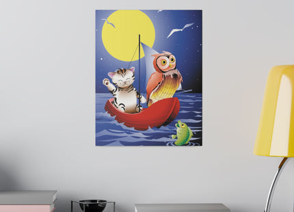 Embarking on a Moonlit Journey Matte Canvas, Stretched, 0.75"