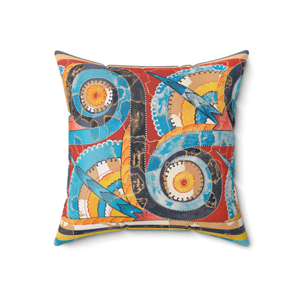 Reproduction of S-Spiral Frieze by Emile Gilliéron Spun Polyester Square Pillow