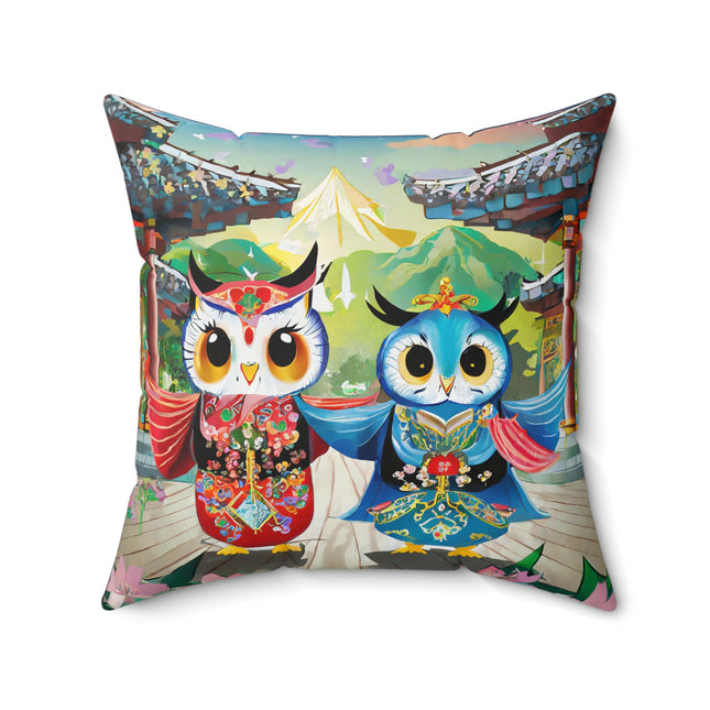 Twirling Talons Spun Polyester Square Pillow