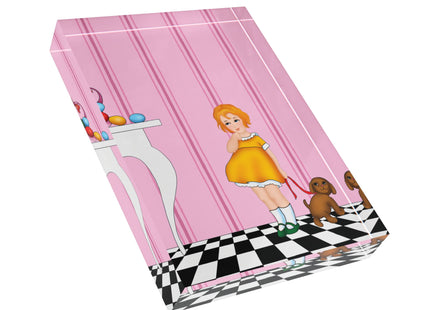 Easter Joy in Deco Hues Acrylic Art Block