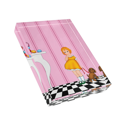 Easter Joy in Deco Hues Acrylic Art Block