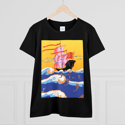 Golden Seas and Whimsical Dreams Women's Midweight Cotton Tee