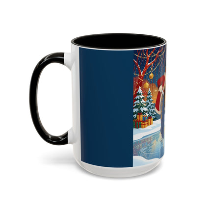 ⛸️🎄 The Christmas Skating Pavilion Colorful Mug – Art Deco Holiday Fantasy