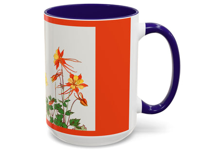 Aquilegia Flowers by Tanigami Kônan Colorful Mugs (11oz, 15oz)